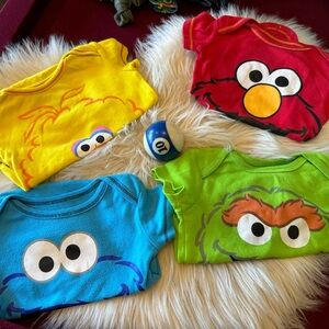 ‼️S O L D ‼️ Sesame Street Character Dog Sweaters - Set of 4